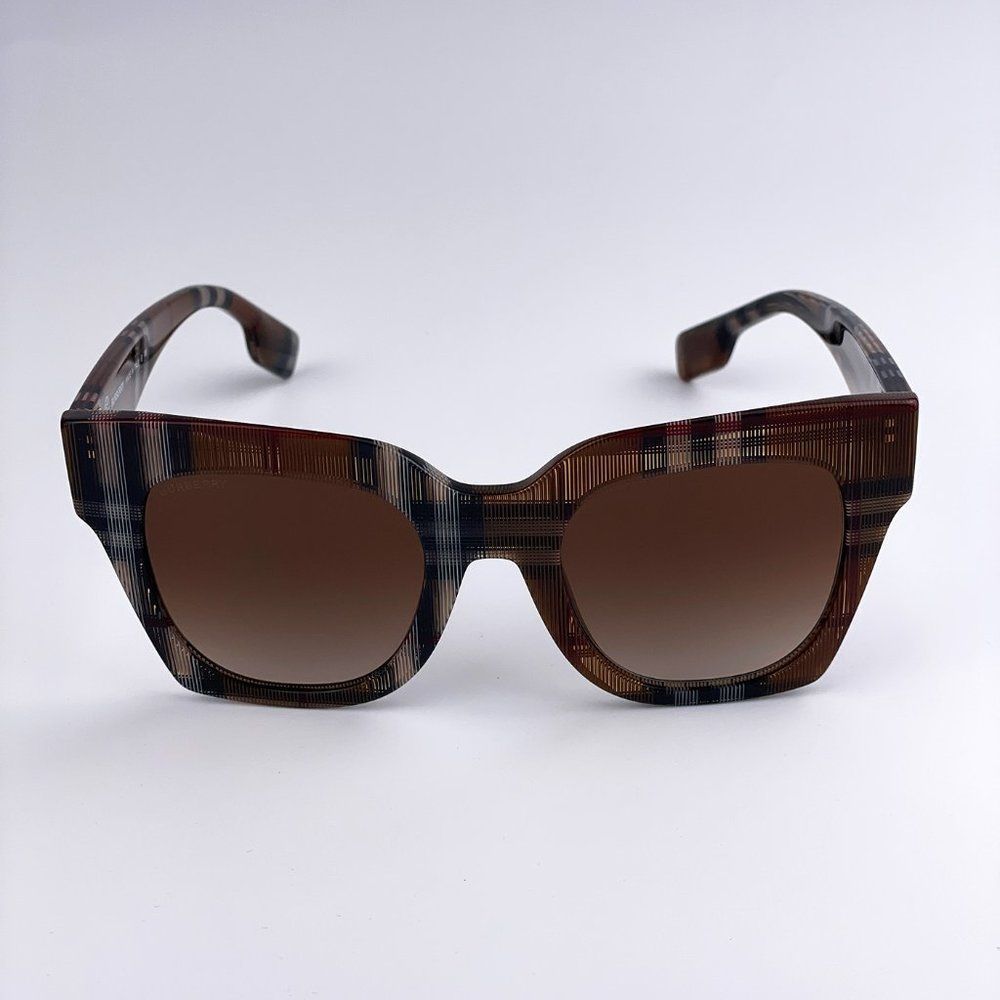 Burberry BE4364 KITTY 396713 Sunglasses Check Brown Square Unisex